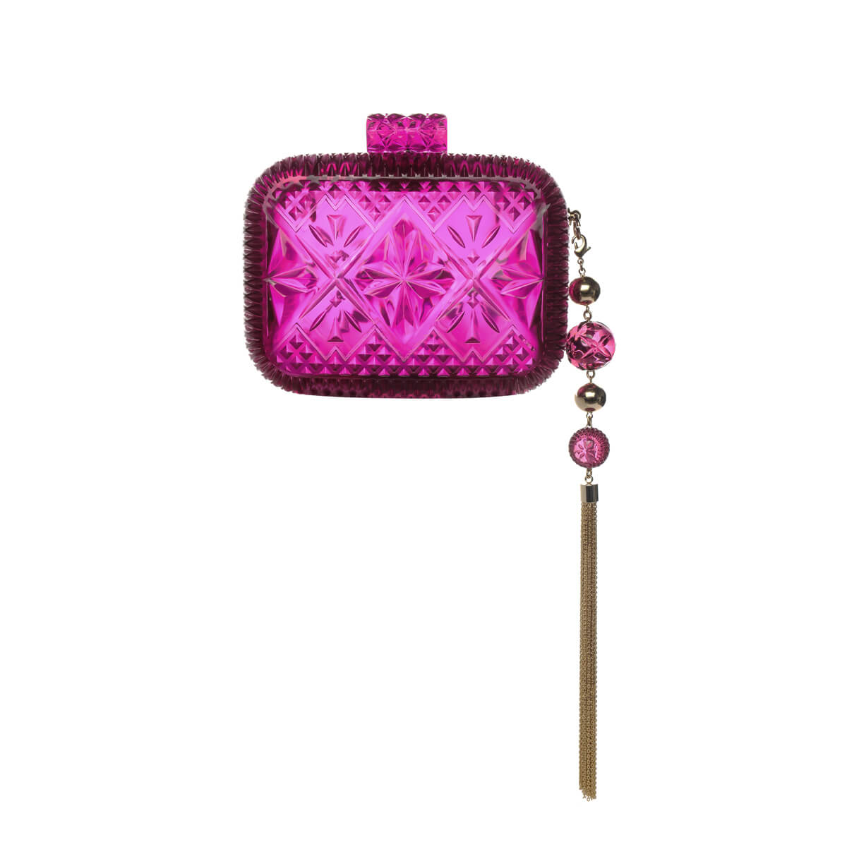 Hand Carved Clutch Deep Purple