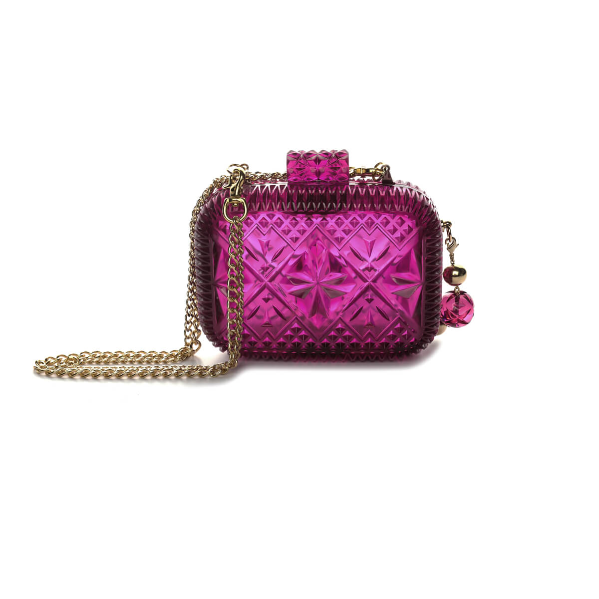 Hand Carved Clutch Deep Purple