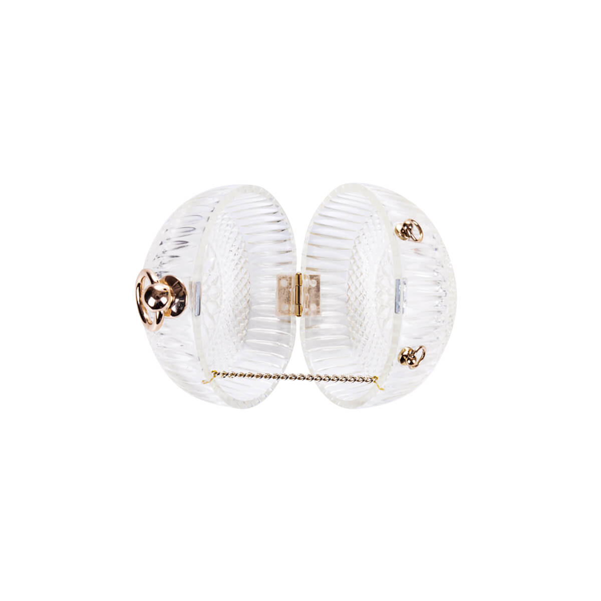 Hand Carved Sphere Clutch Vintage Clear