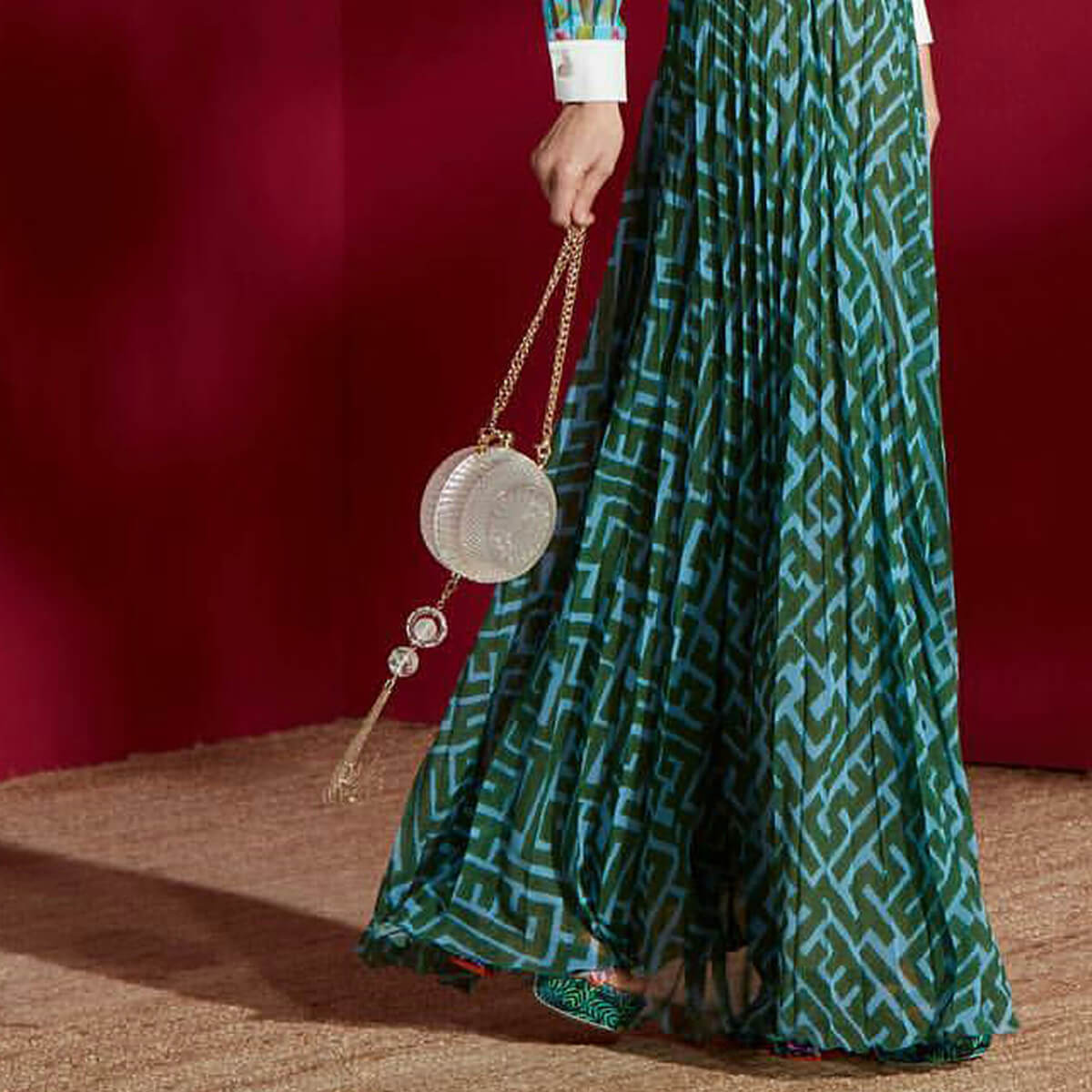 douglaspoon hand carved resin necklace in vintage clear