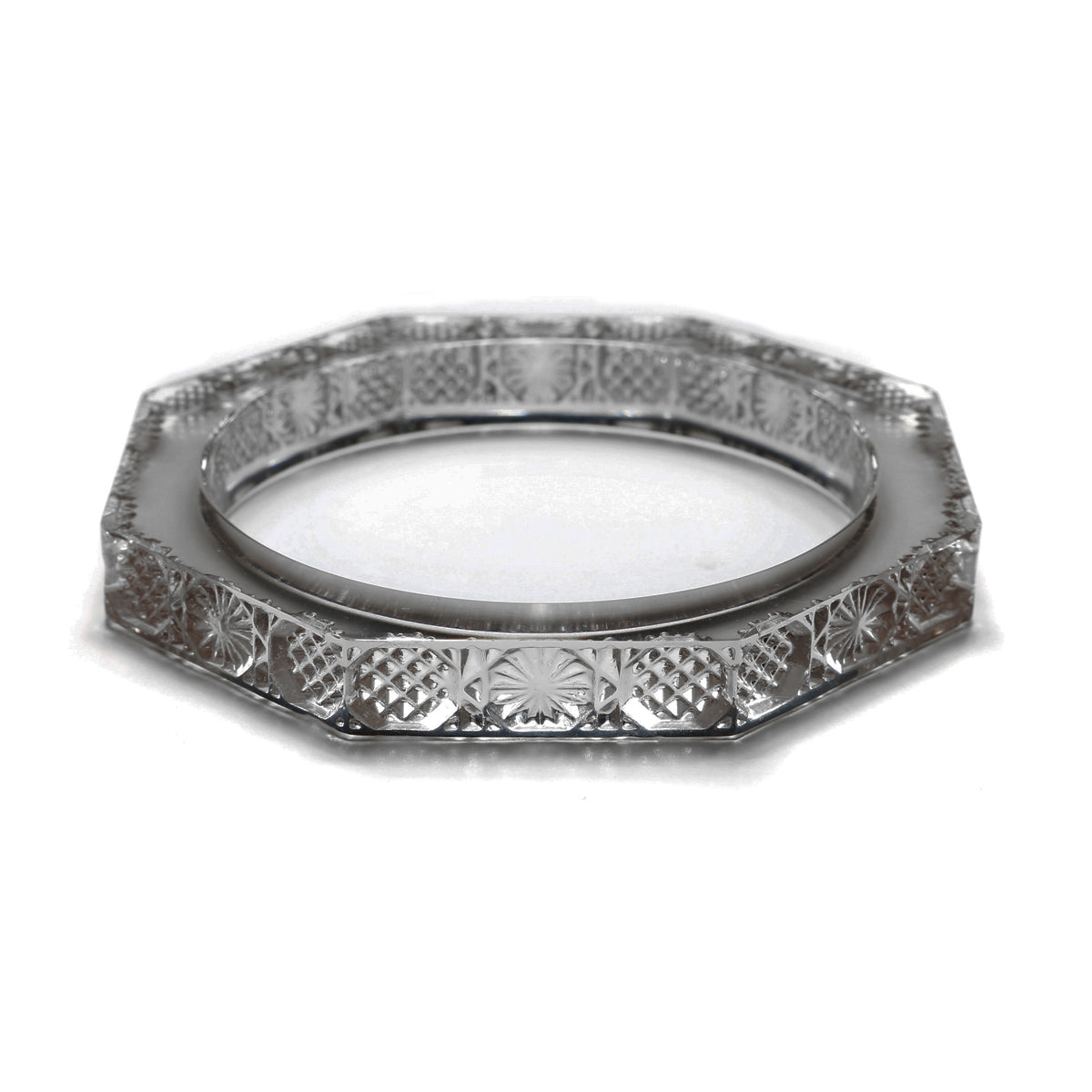 Slim Octagon Bangle Dark Grey