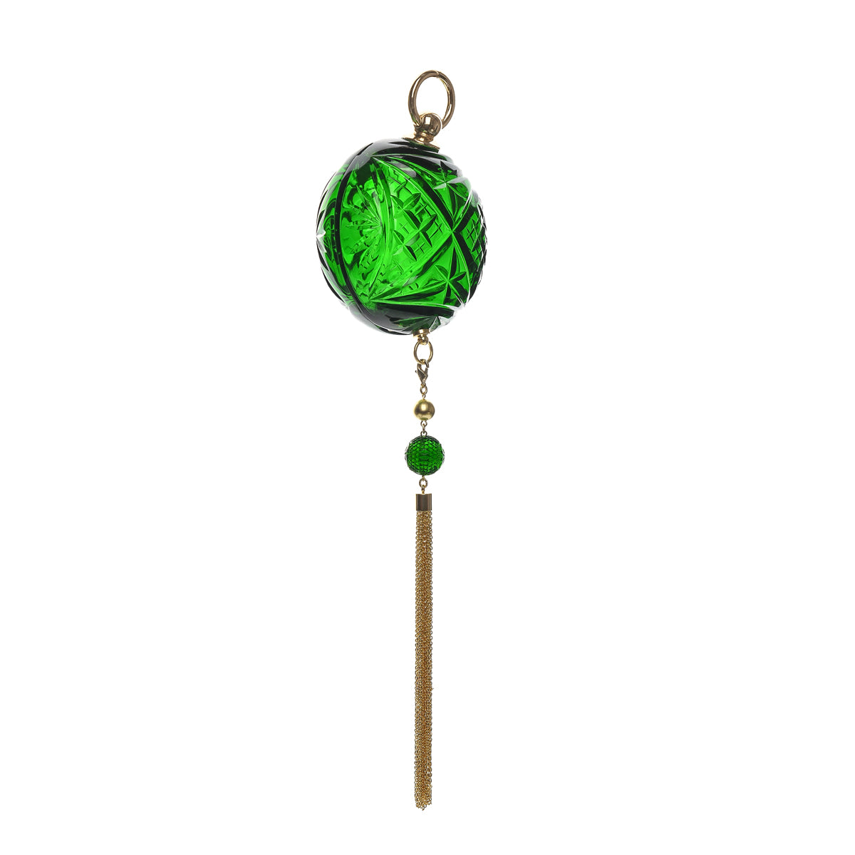 Hand Carved Mini Clutch Emerald Green