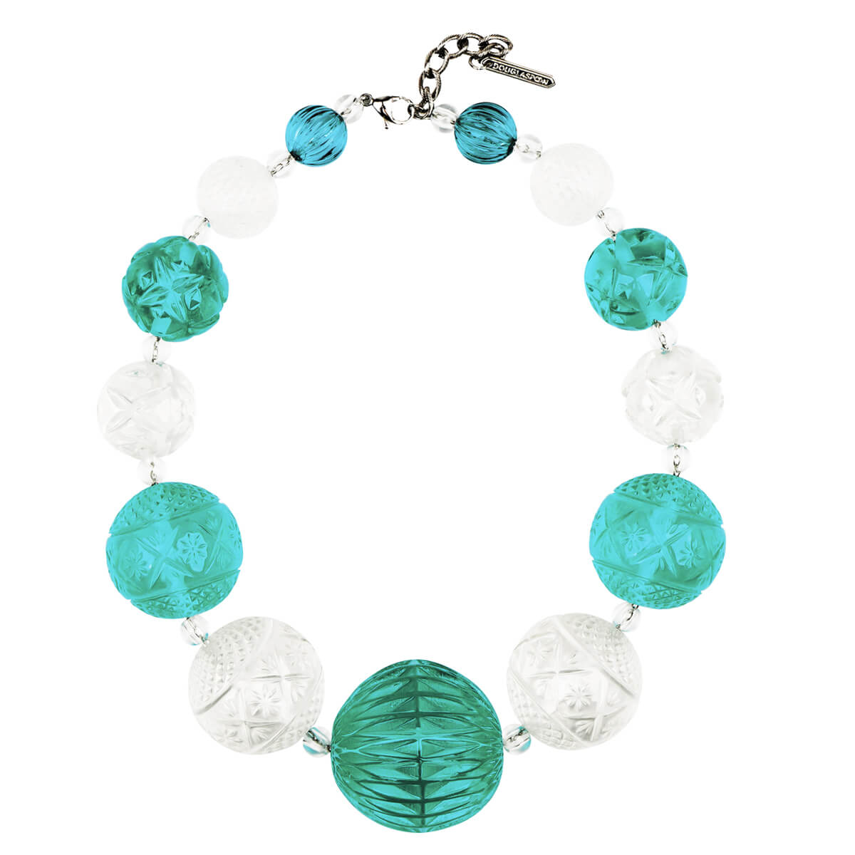 40% OFF Statement Sphere Necklace Turquoise & Clear