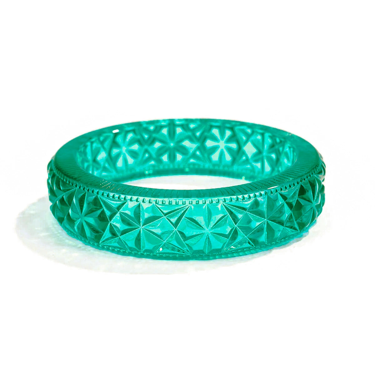 Faceted Bangle Turquoise