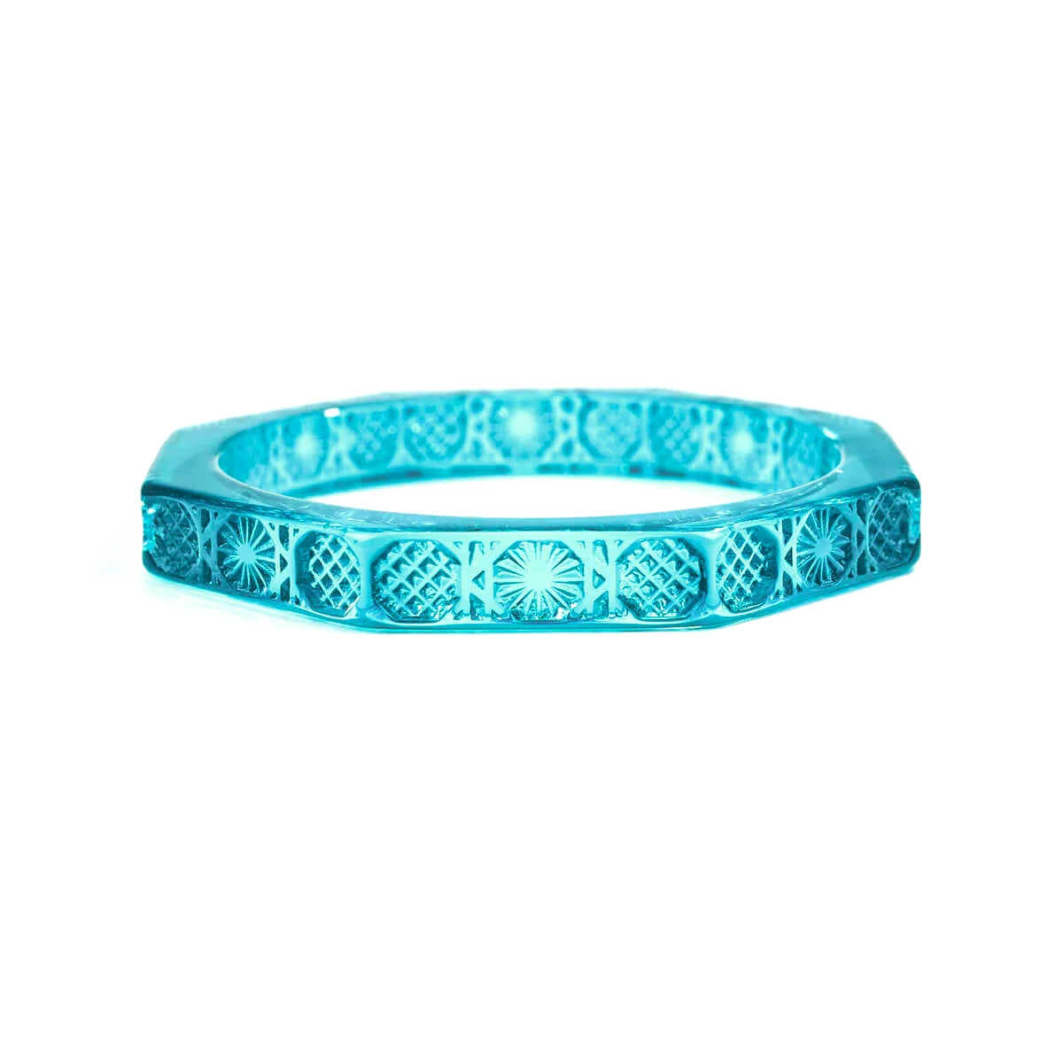 Slim Octagon Bangle Aqua