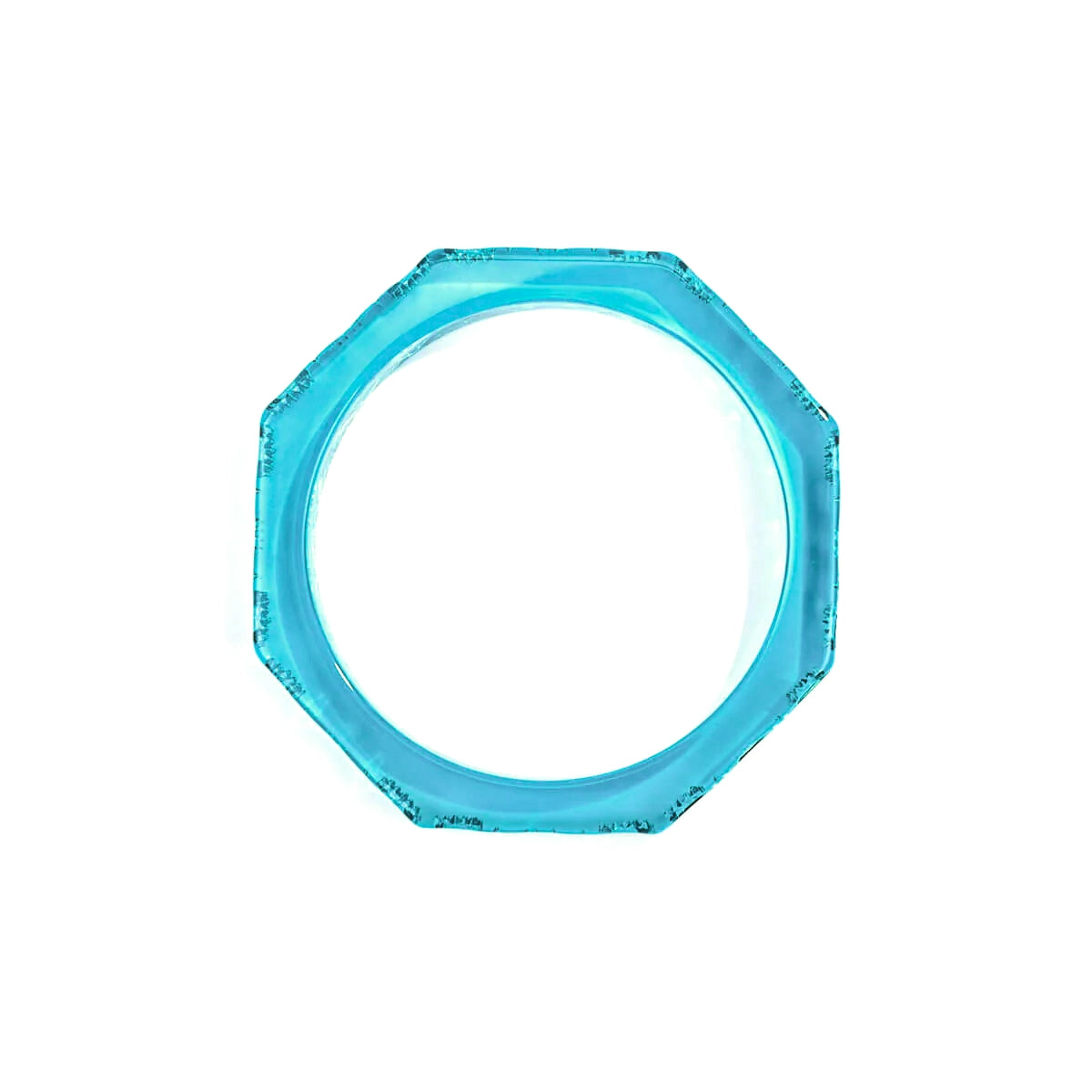 Slim Octagon Bangle Aqua