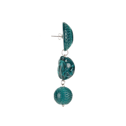 [SAMPLE SALE] Drip Crystal Stud Earrings Indigo