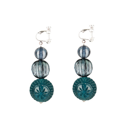 [SAMPLE SALE] Triple Ball Stud Earrings Indigo