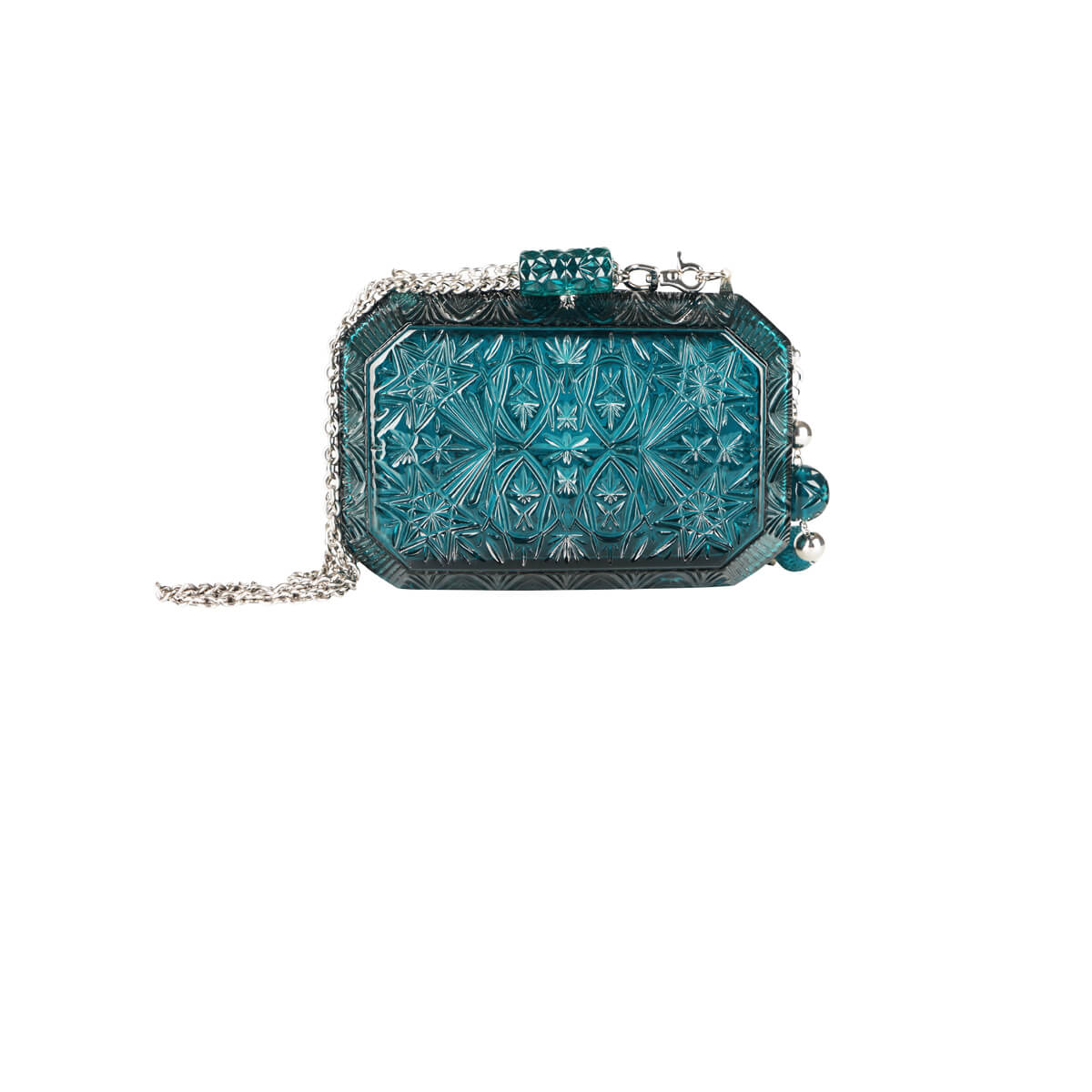 Wide Octagon Clutch Indigo