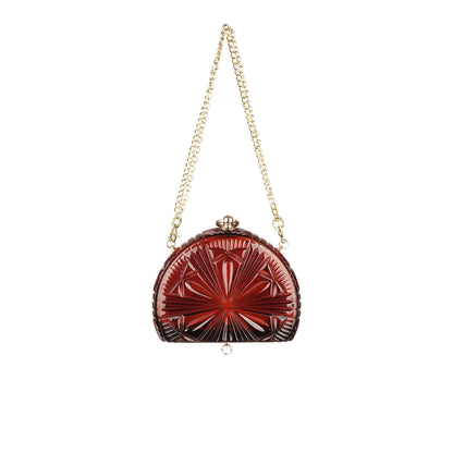 Sunburst Fan Clutch Amber