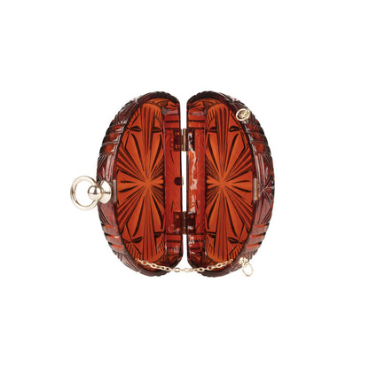 Sunburst Fan Clutch Amber