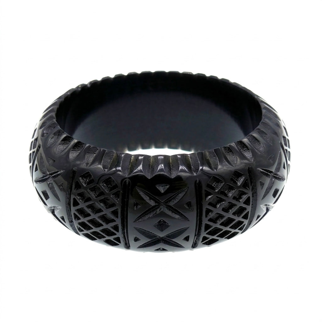 BACK IN STOCK Frosted Bangle Black