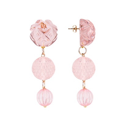 [NEW IN] Etched Drip Stud Earrings Rosé