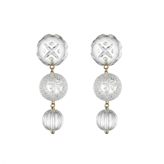 BESTSELLER Etched Drip Stud Earrings Vintage Clear