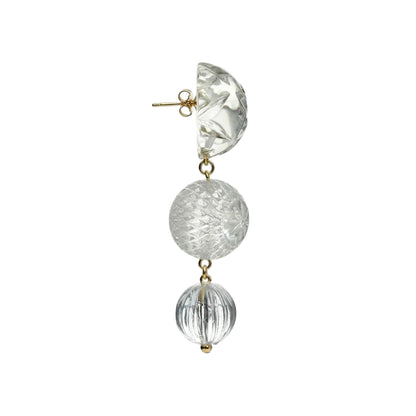 BESTSELLER Etched Drip Stud Earrings Vintage Clear