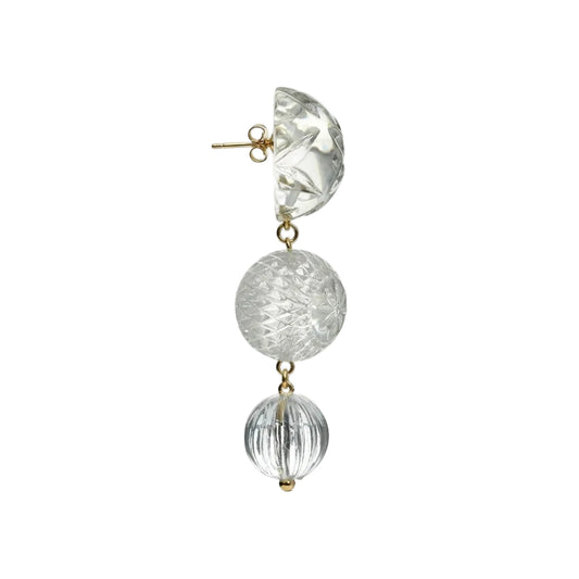 BESTSELLER Etched Drip Stud Earrings Vintage Clear