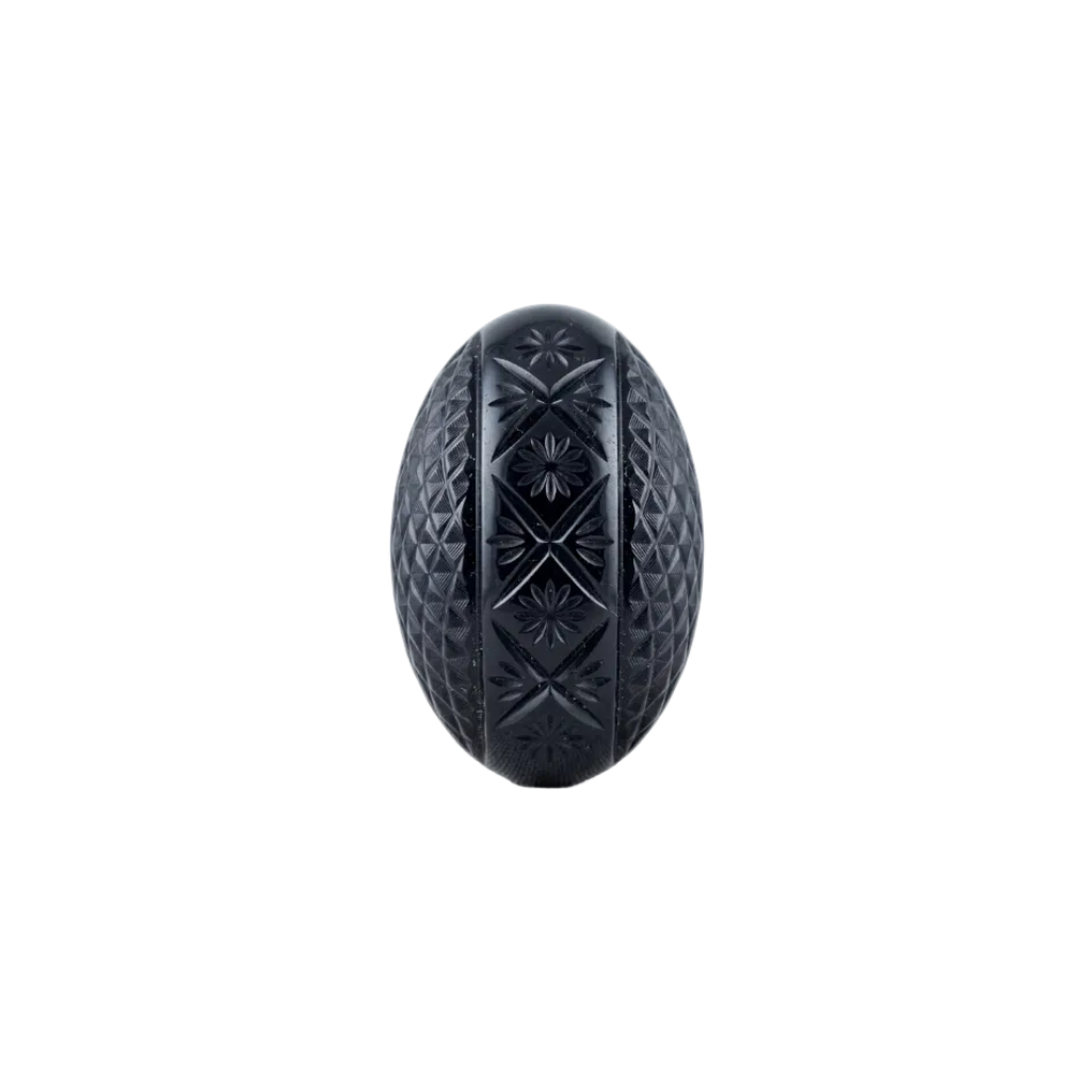 Etched Oval Ring Black