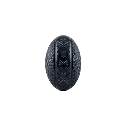 Etched Oval Ring Black