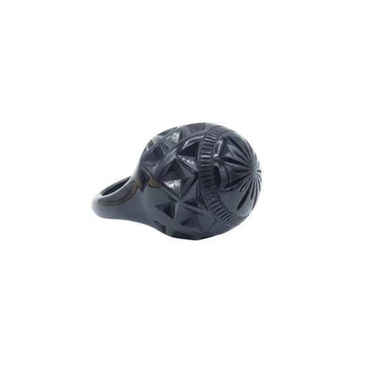 Large Dome Ring Black