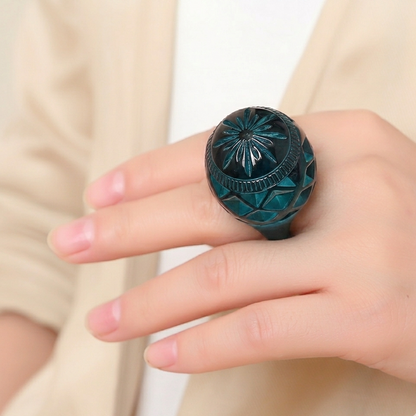 Large Dome Ring Indigo