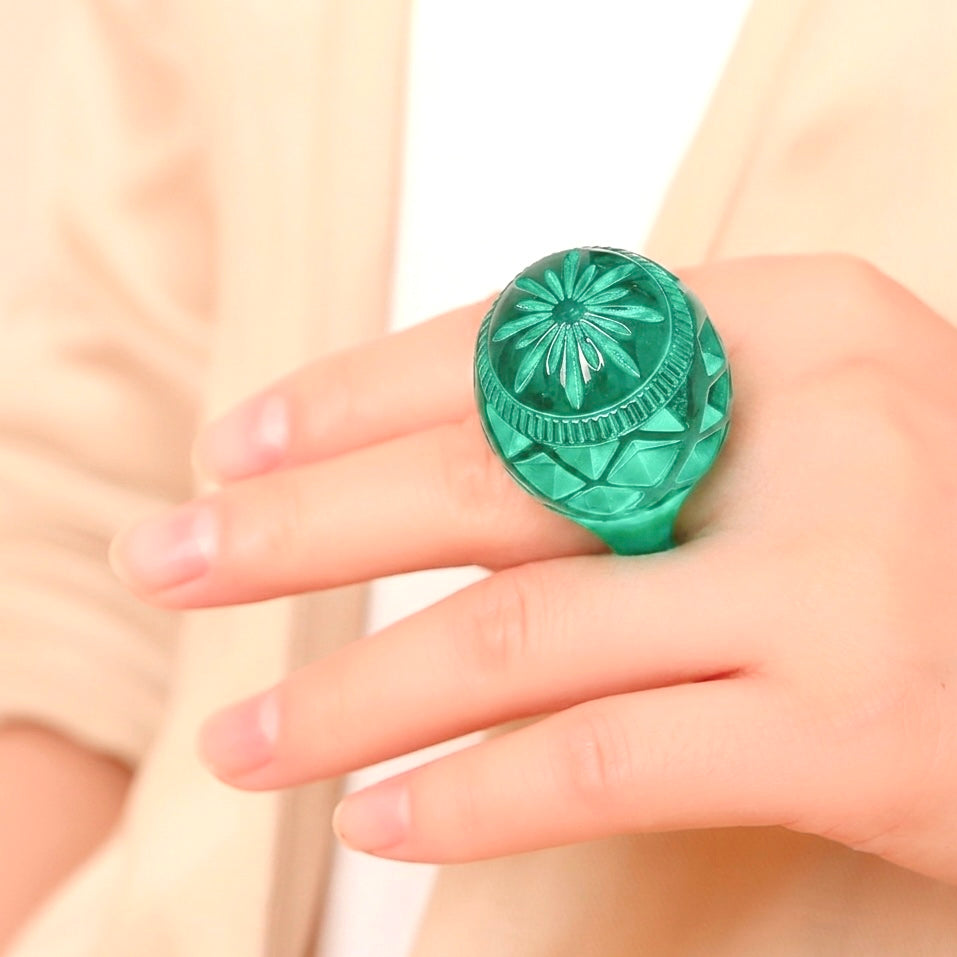 Large Dome Ring Turquoise