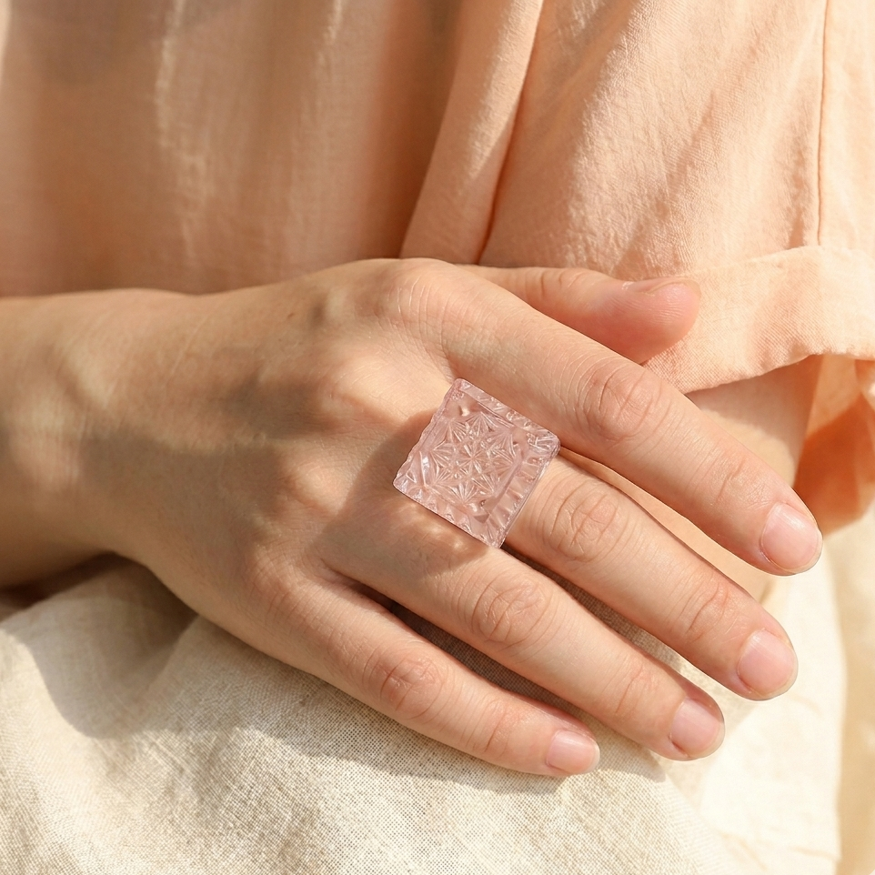 Etched Square Ring Rosé