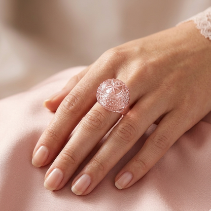 Etched Dome Ring Rosé