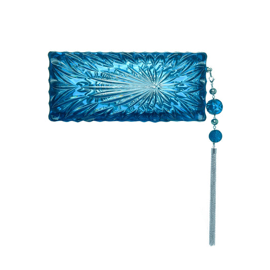 Long Rectangle Clutch Classic Blue