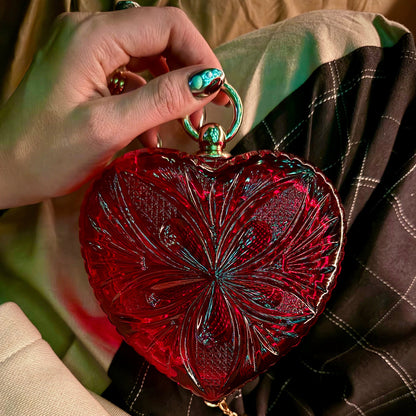 Amour Heart Clutch Burgundy
