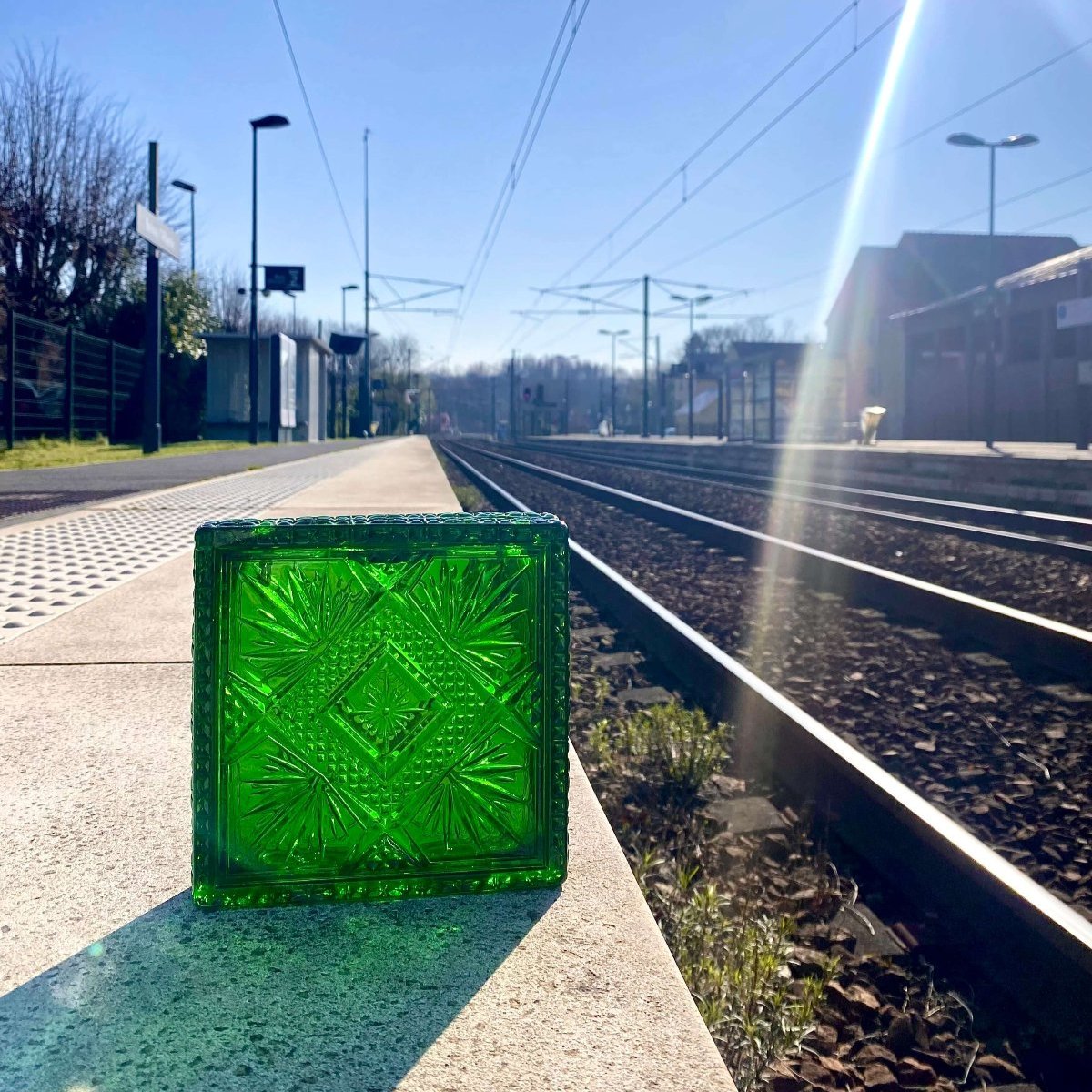 Hand Carved Box Clutch Emerald Green