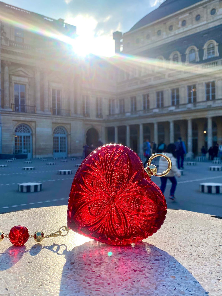 Amour Heart Clutch Burgundy – DOUGLASPOON