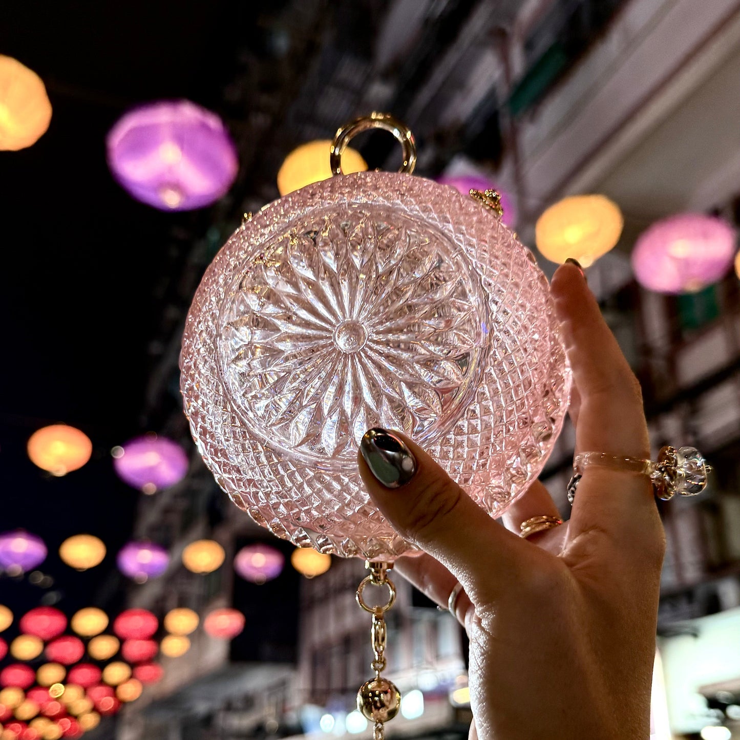 [NEW IN] Hand Carved Sphere Clutch Rosé