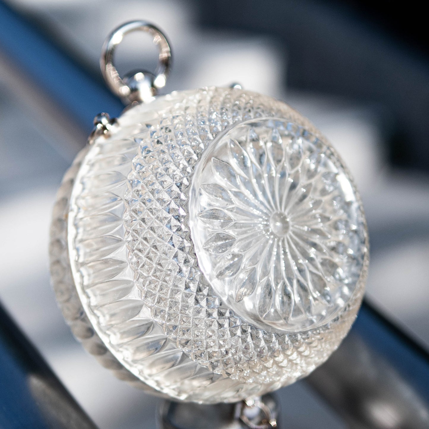 40% OFF Hand Carved Sphere Clutch Vintage Clear