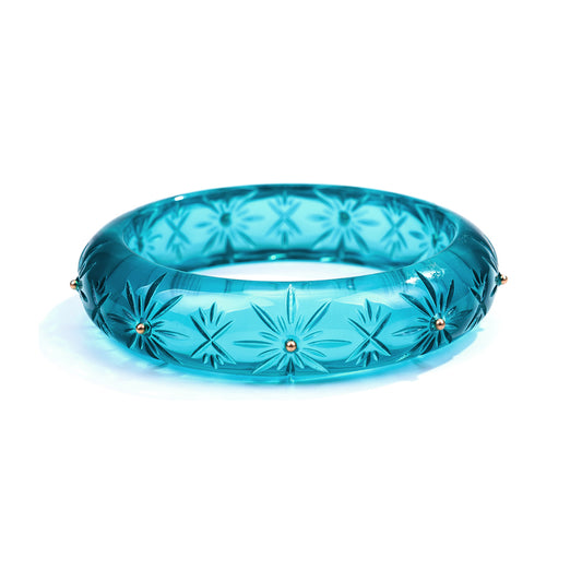 30% OFF Studded Crystal Bangle Aqua