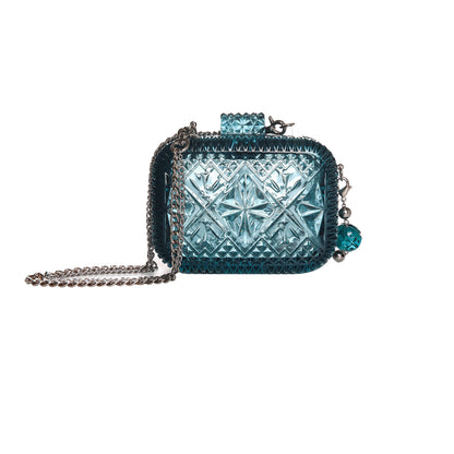 Hand Carved Clutch Indigo