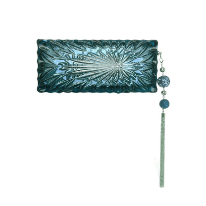 LOW STOCK Long Rectangle Clutch Indigo