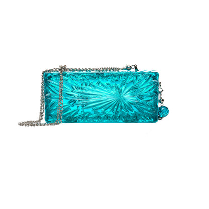 Long Rectangle Clutch Aqua