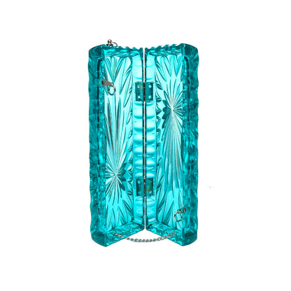 Long Rectangle Clutch Aqua