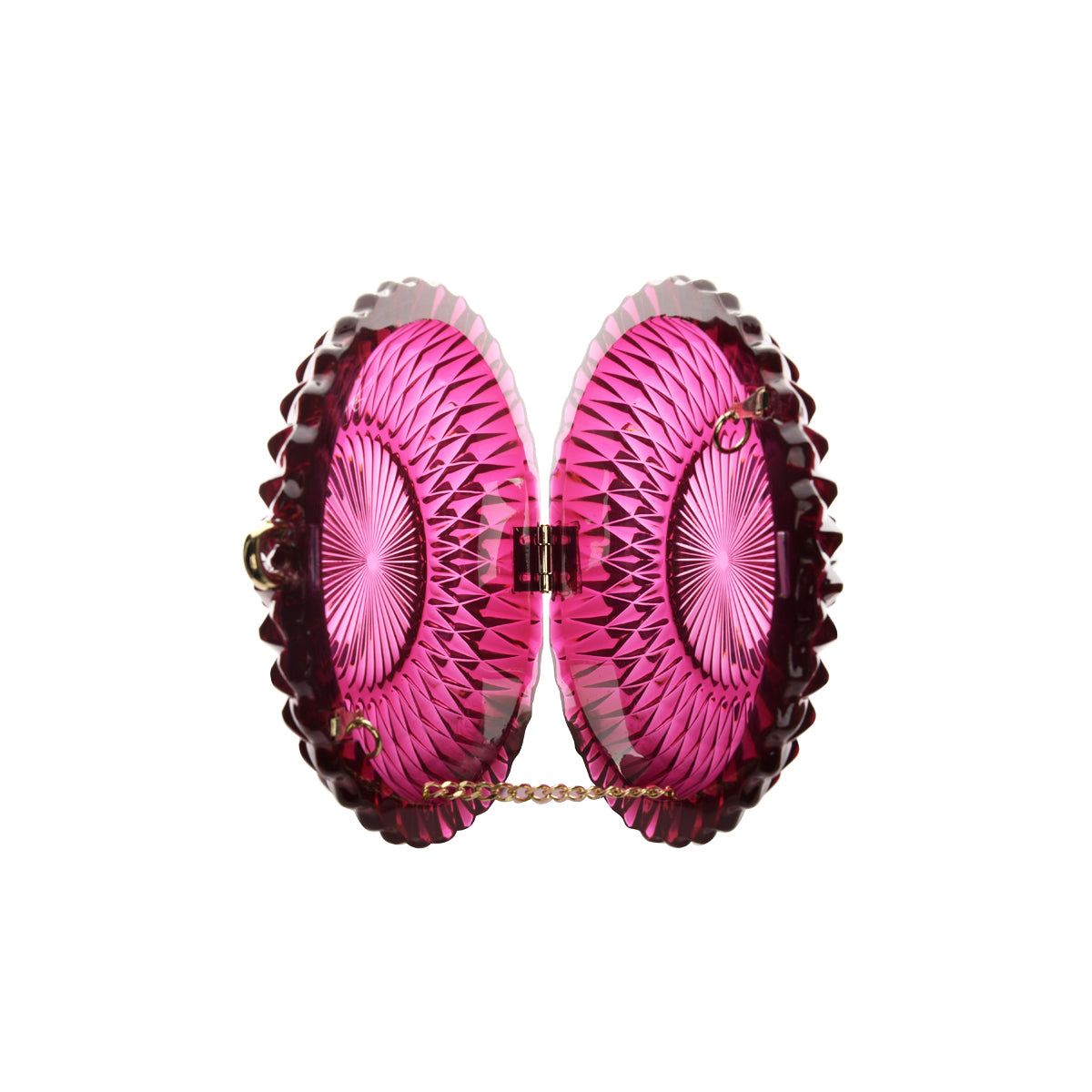 [SAMPLE SALE] Hand Carved Large Circle Clutch Deep Purple