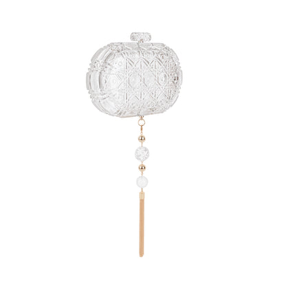 40% OFF Edged Oval Clutch Vintage Clear