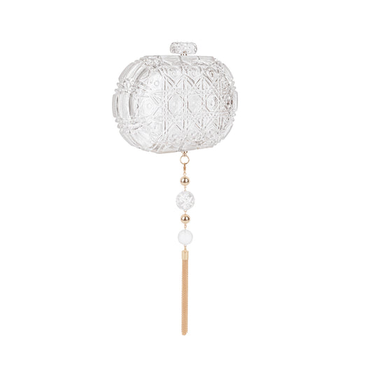 40% OFF Edged Oval Clutch Vintage Clear