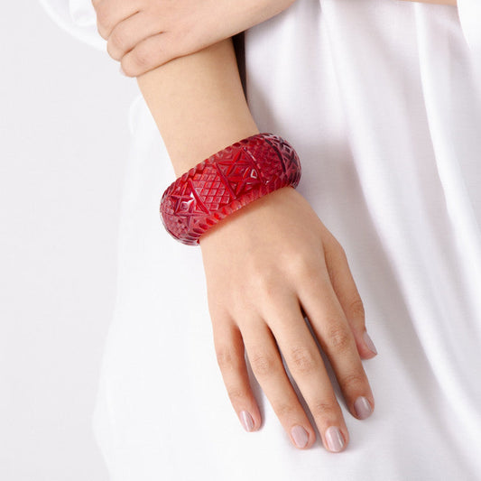 Frosted Bangle Burgundy