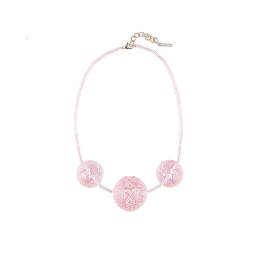 Triple Sphere Necklace Rosé
