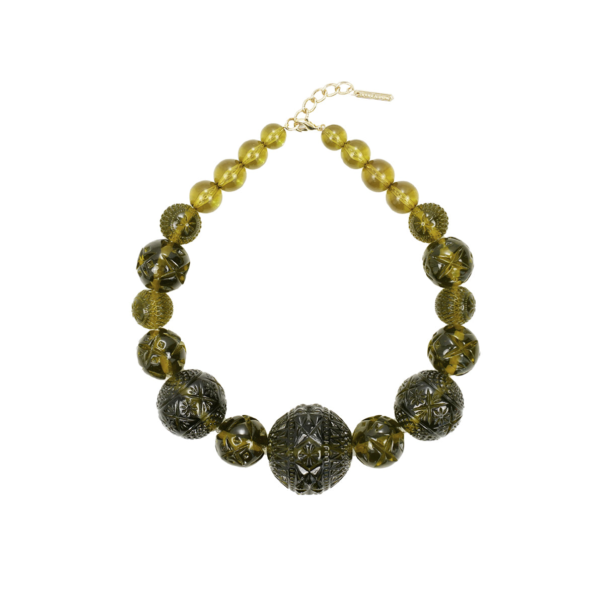 Sphere Collar Necklace Olive