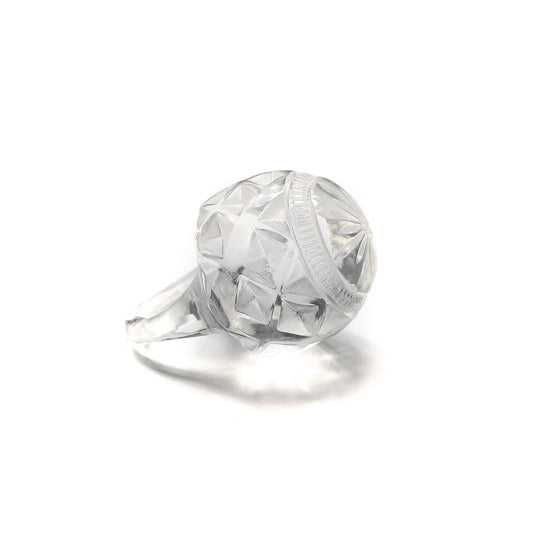Large Dome Ring Vintage Clear