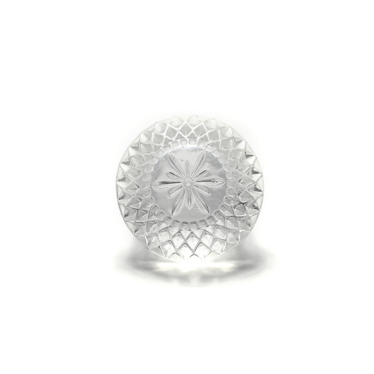Etched Circle Ring Vintage Clear