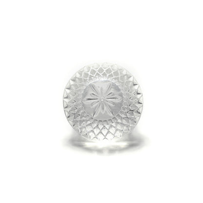 Etched Circle Ring Vintage Clear