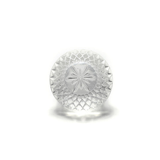 Etched Circle Ring Vintage Clear