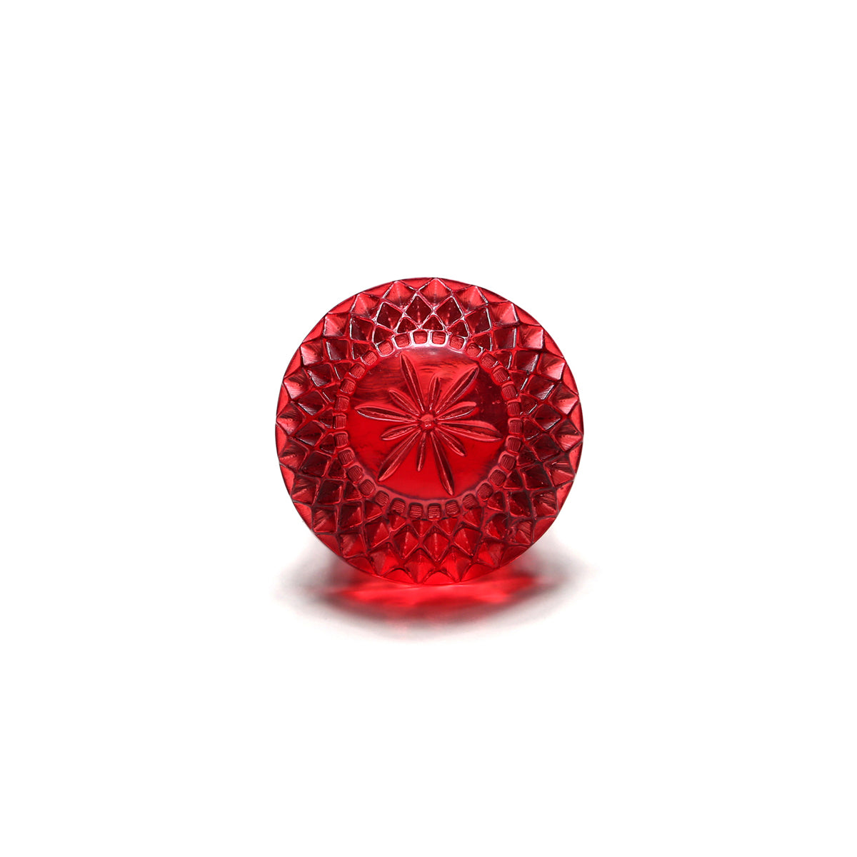 Etched Circle Ring Burgundy