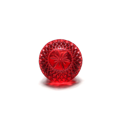 Etched Circle Ring Burgundy